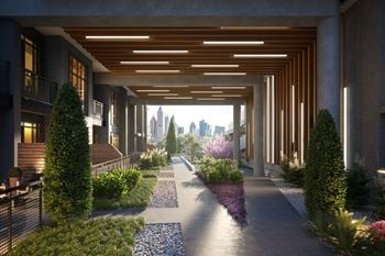 Landscaped courtyard